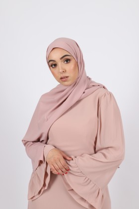 Hijab silk medina powder pink color