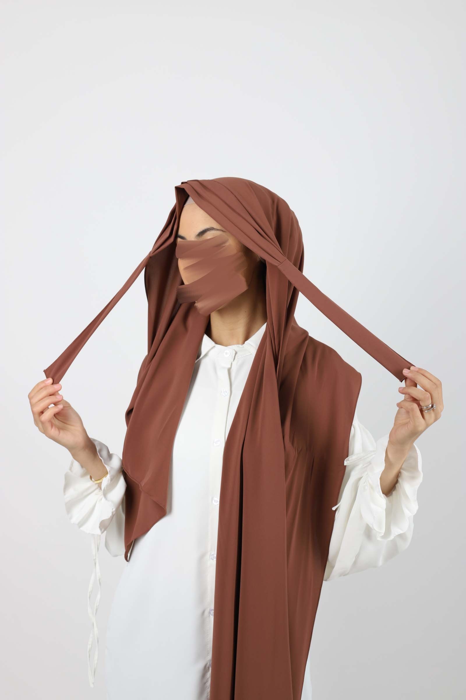 Medina silk slip-on hijab