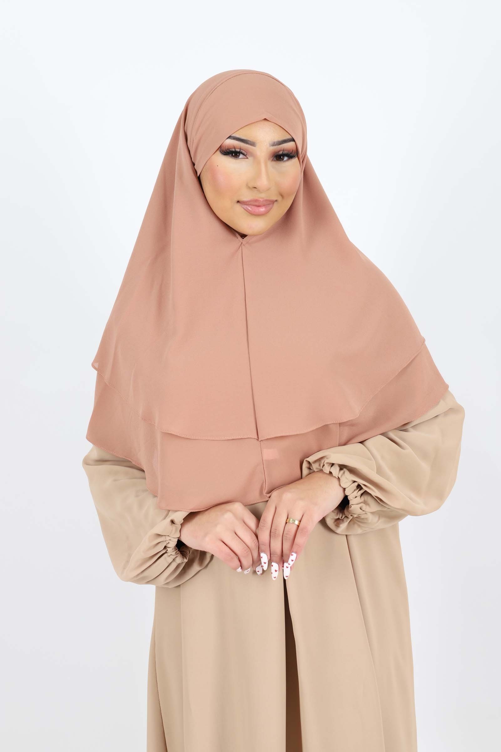 Khimar muslin 2 veils veiled woman hijab cheap