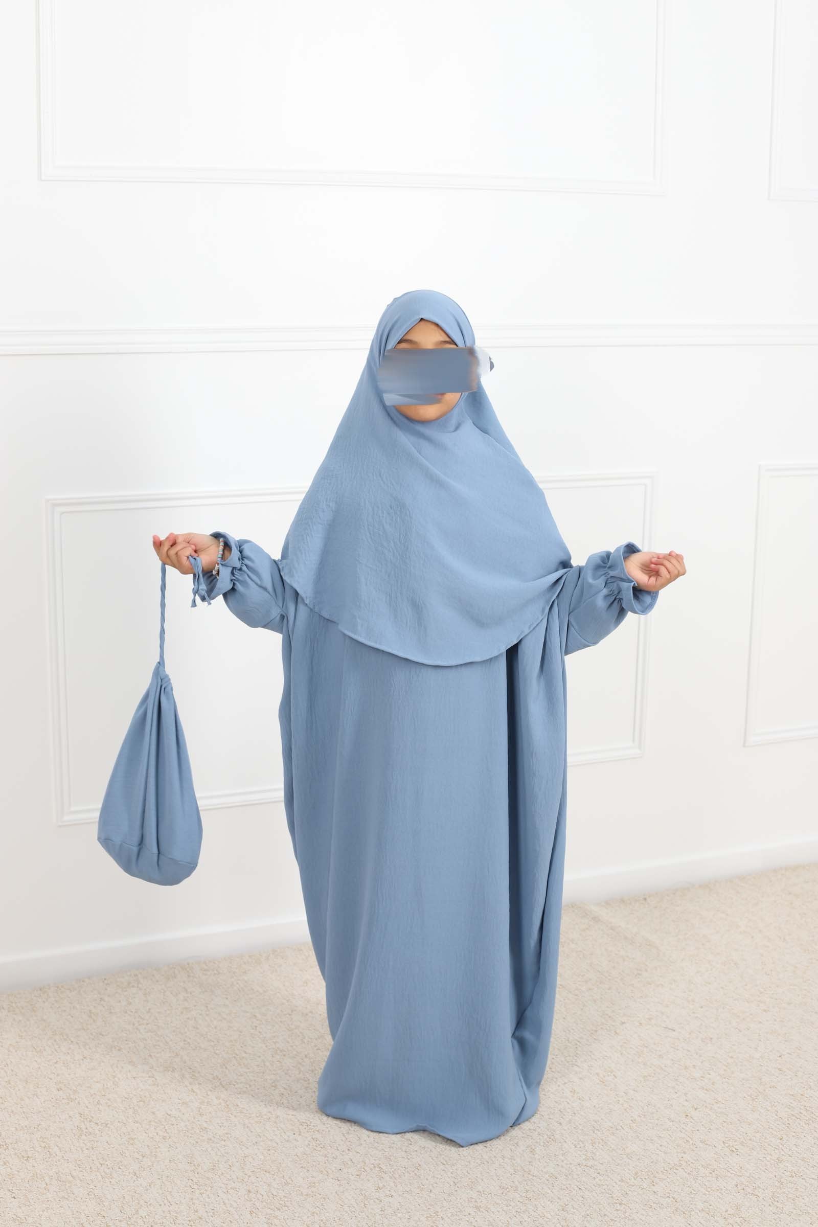 Robe de prière pour fille , jilbab enfant 3 piece