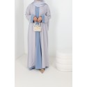 Ensemble Emna bleu ciel et gris