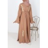 Abaya Dubai Maya brodé camel