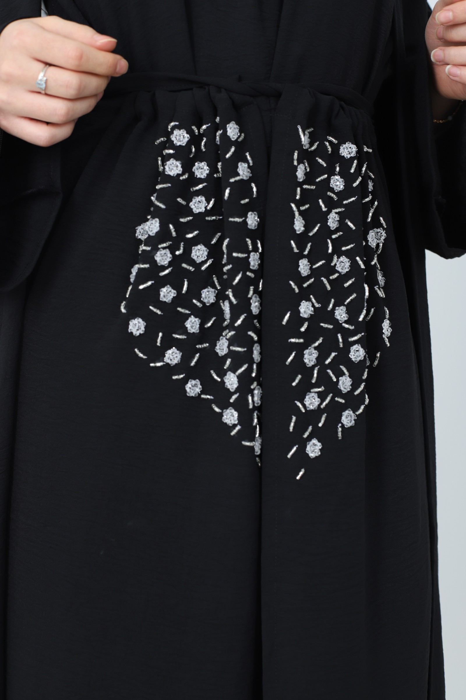 Abaya Dubai de luxe pour femme musulmane couleur noir