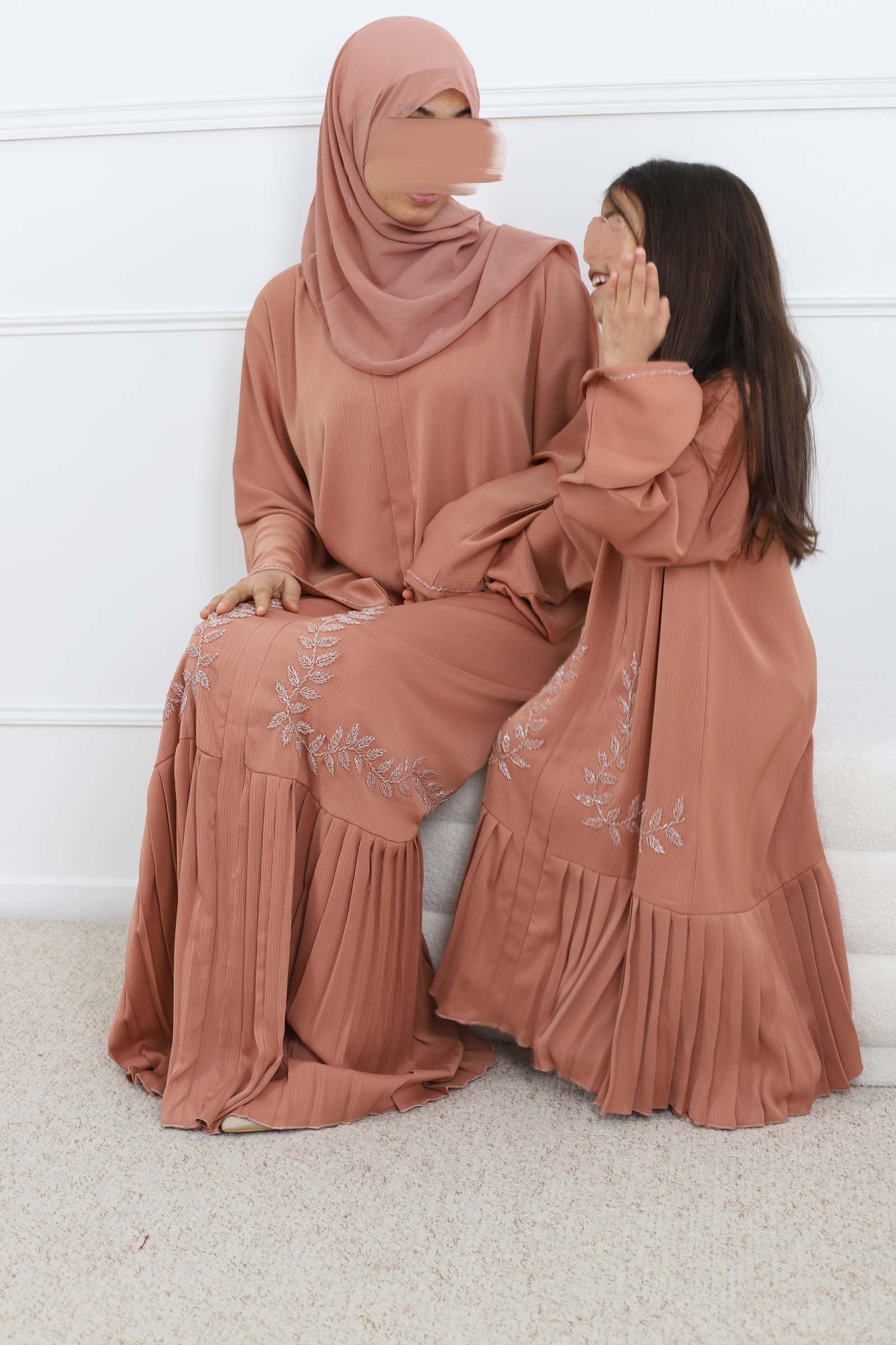 Abaya mère -fille dubai , tenue pour enfant  ,abaya pour fille 2024