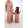 Mother-daughter abaya dubai, child outfit, abaya for girl 2024