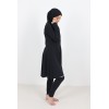 Maillot de bain islamique femme Burkini hijab noir mastour et long 