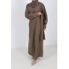 Amna tie dress chocolate