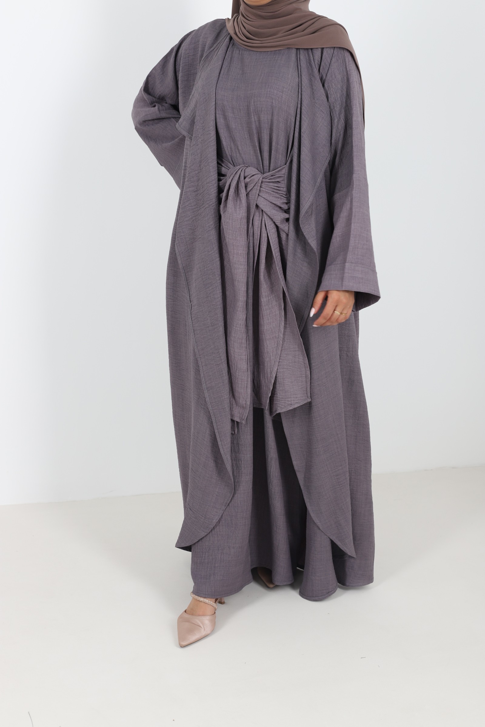 Abaya set skirt grey
