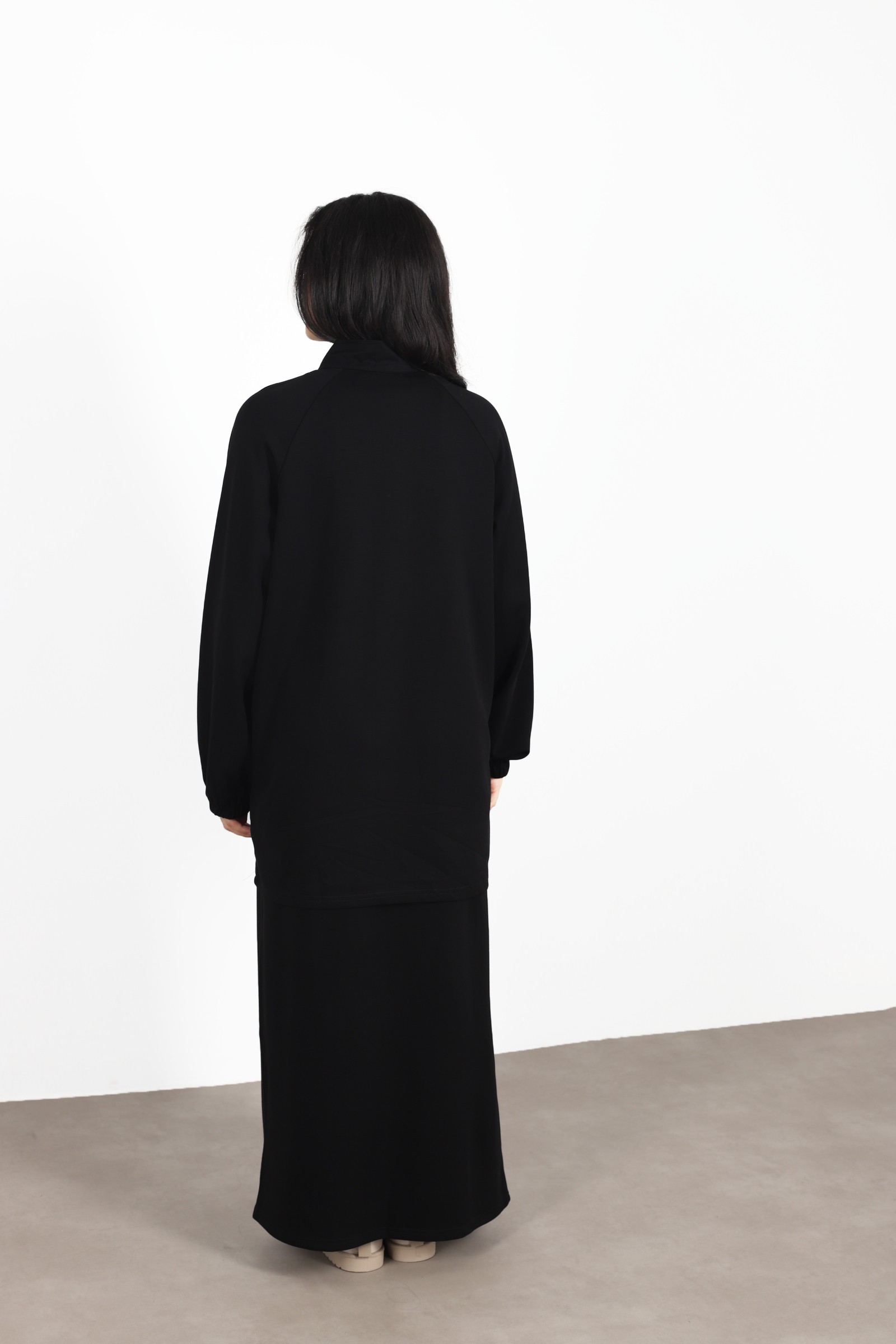 Set woman veiled skirt black , hijeb woman 2023