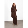 Set woman veiled skirt brown, hijeb woman 2023