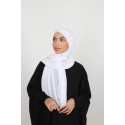 Hijab to put on white chiffon