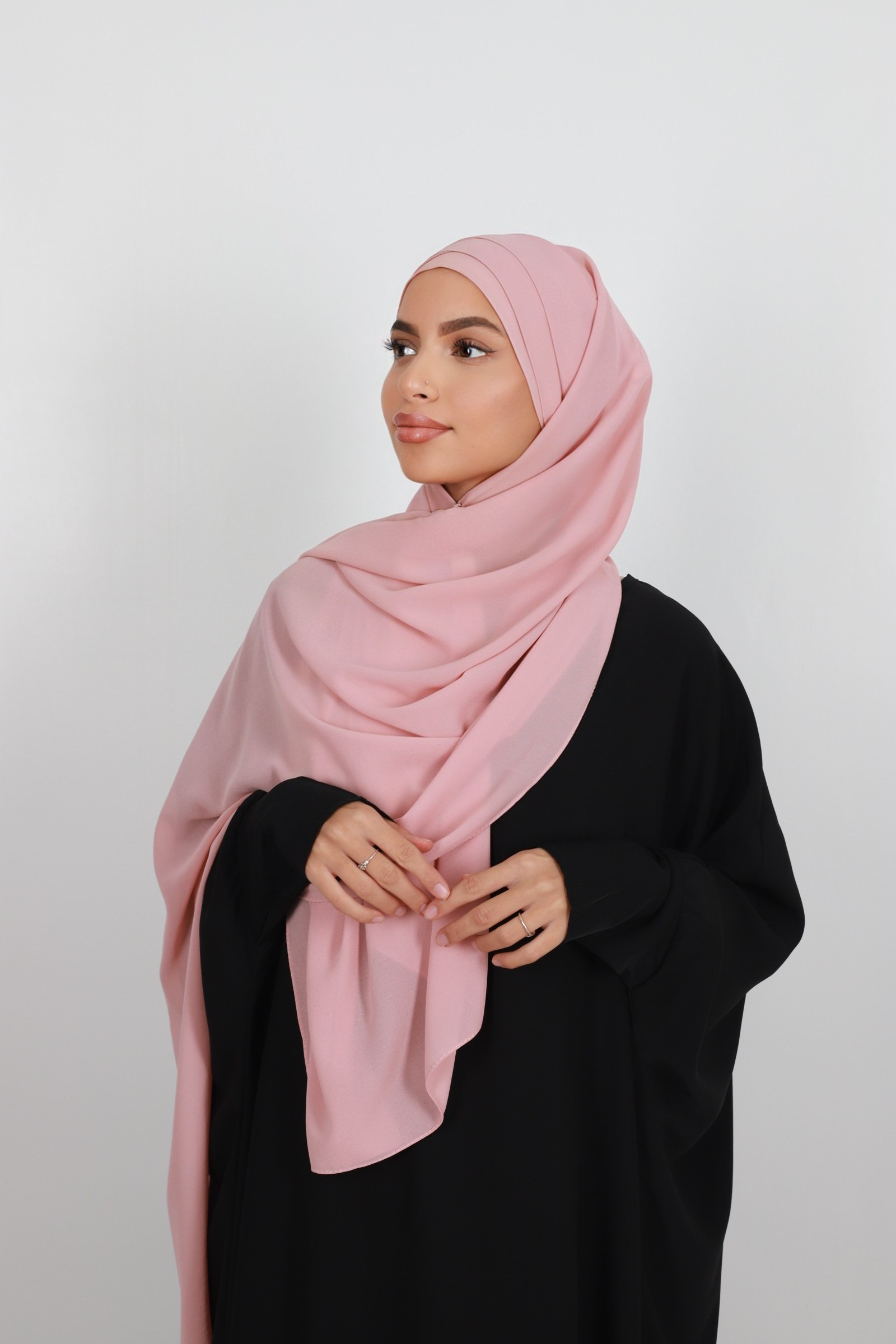 Hijab muslin flamingo color for Muslim women