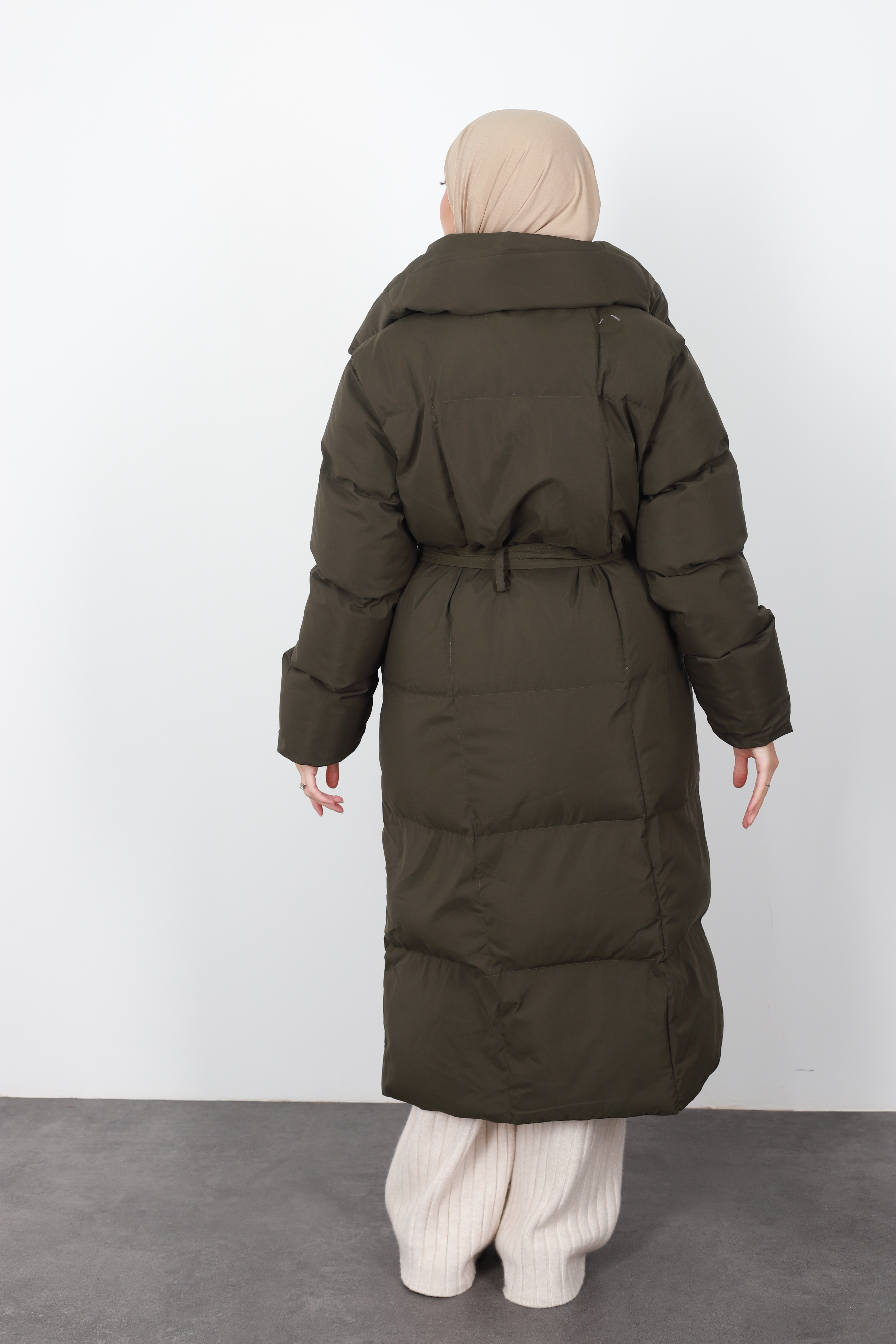 Siberia khaki down jacket Jennah Boutique