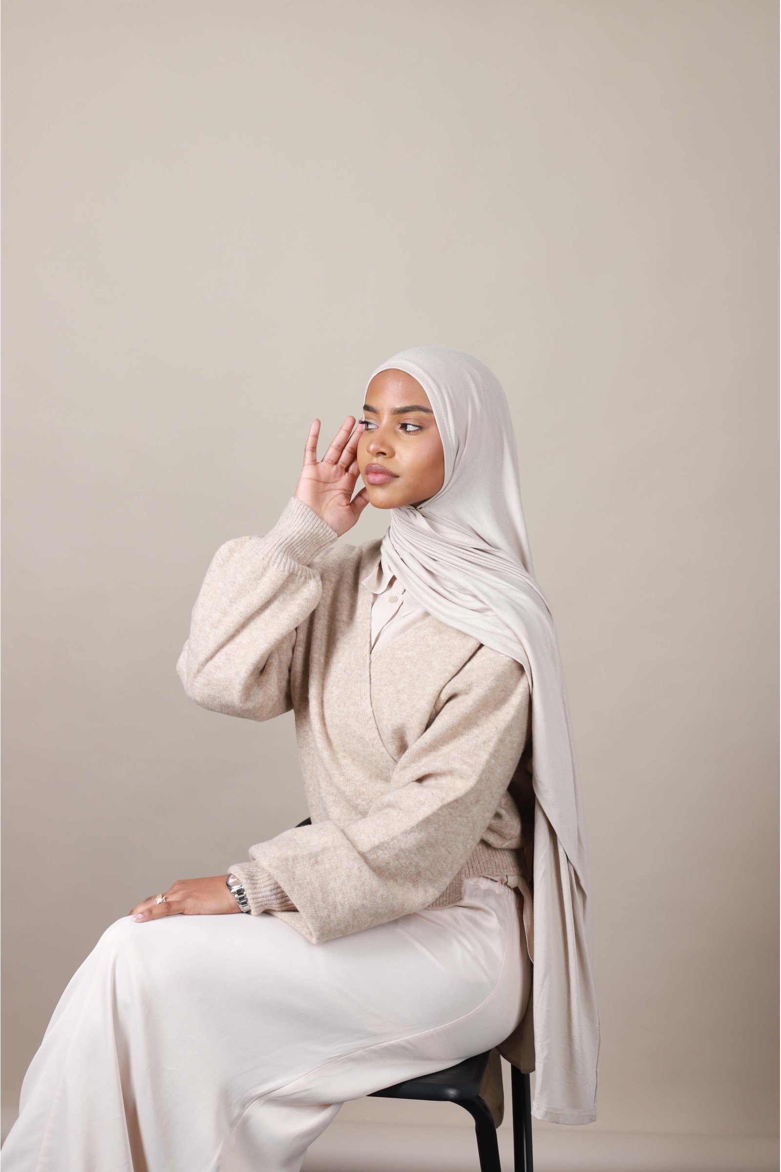jersey hijab basic en coton pour la femme musulmane moderne fashion 