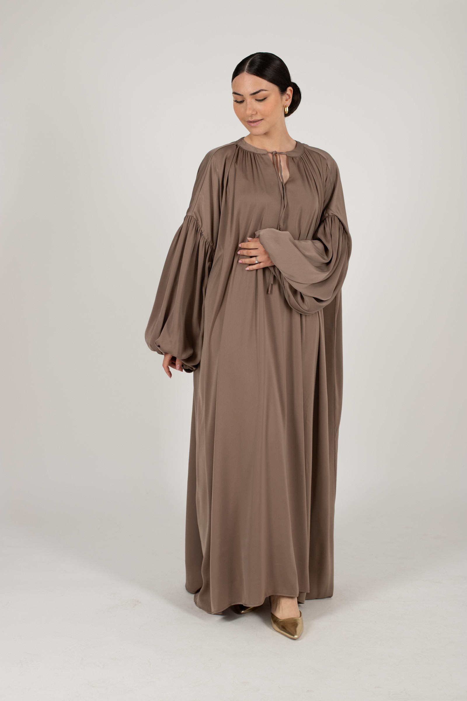 Robe longue Bali taupe