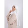 Hijab à enfiler mousseline blanc
