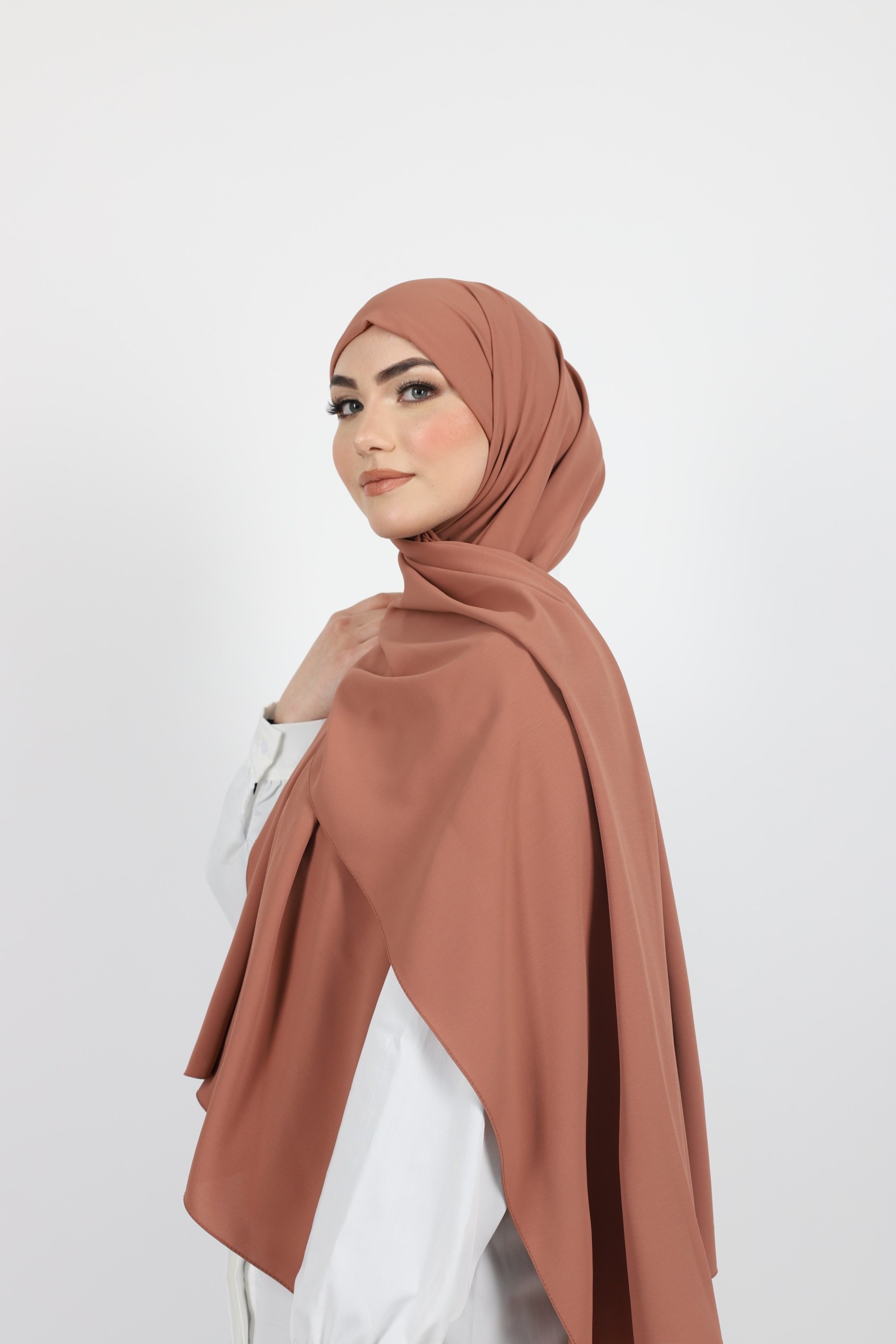 Hijab enfilable vieux rose