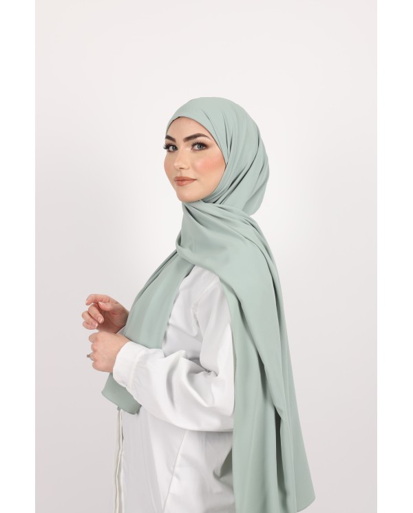 Hijab enfilable vert d'eau